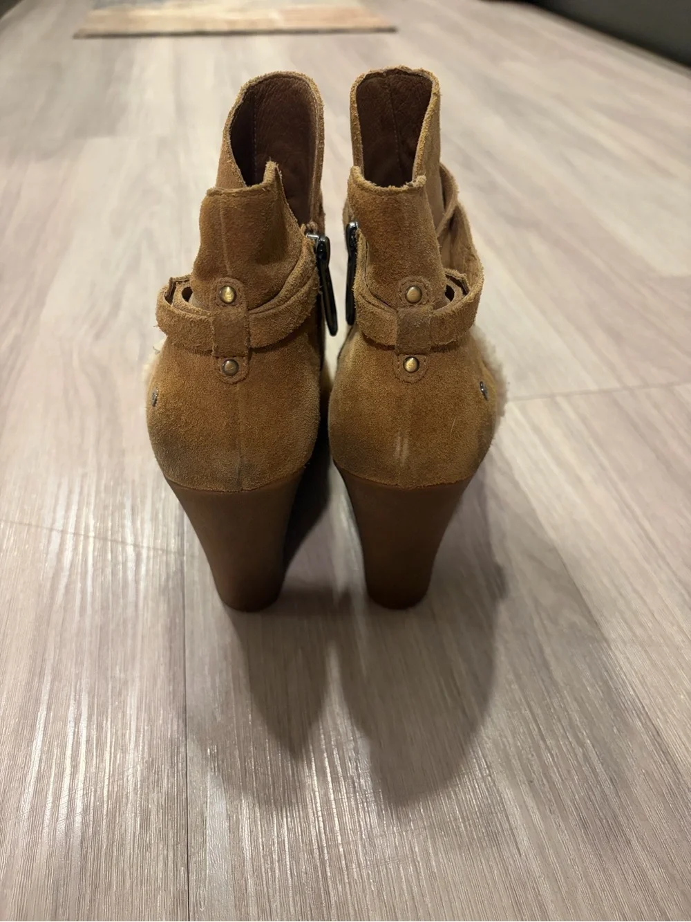 UGG Chestnut Suede Wedge Ankle Boot